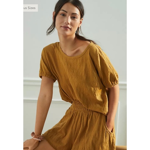NWT Anthropologie Lorna Mustard Daily Practice Top medium - Picture 1 of 6